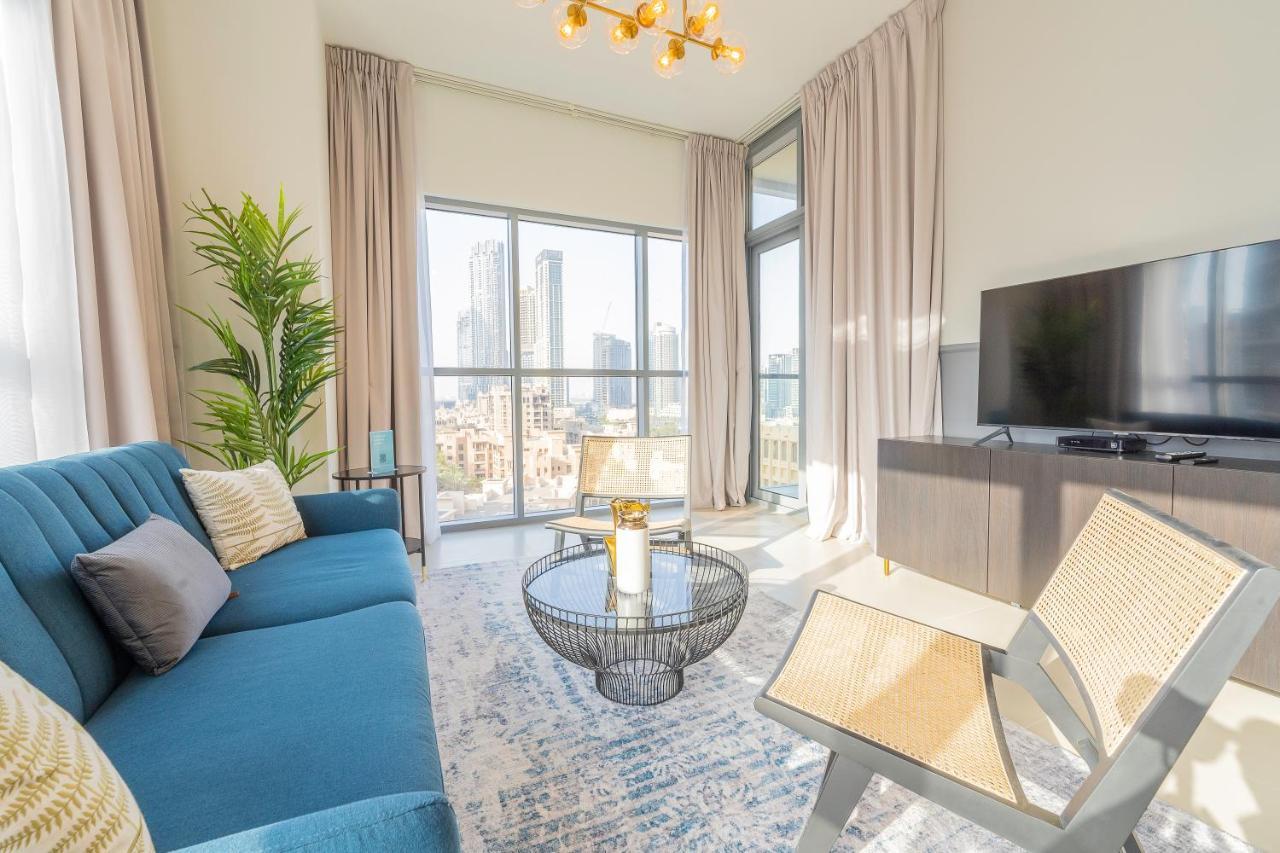 Nouveau Art Deco 3Br With Burj & Canal Views Dubai Exterior foto