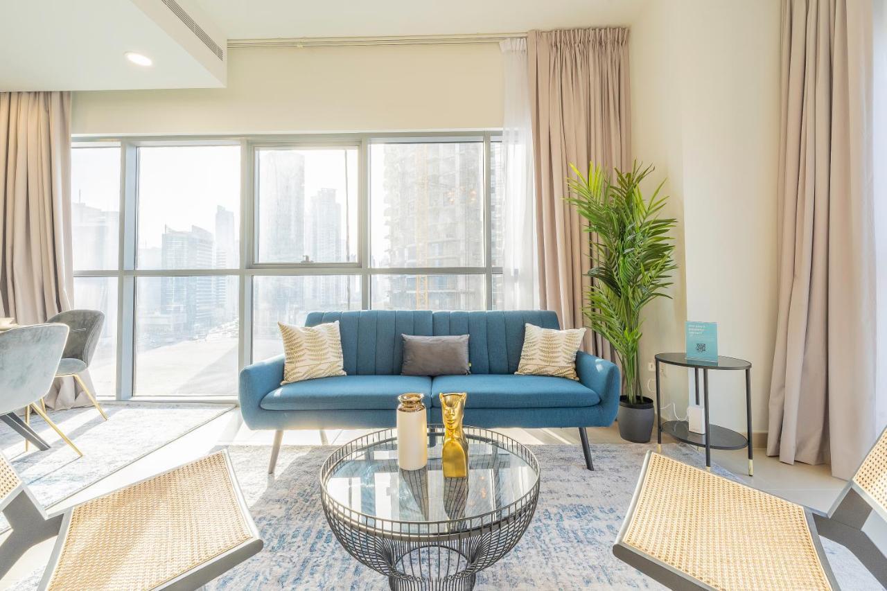 Nouveau Art Deco 3Br With Burj & Canal Views Dubai Exterior foto